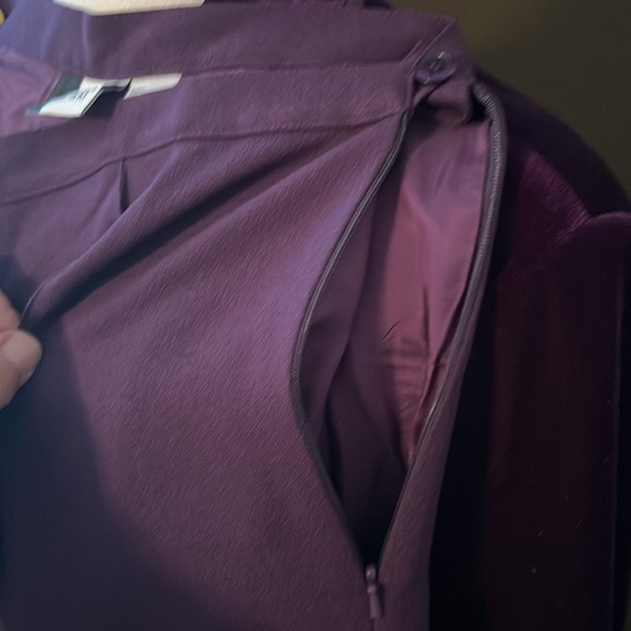 “TOGETHER” purple Berry Pant Suit. Jacket is a size 8, Gaberdine pants size 10 - Picture 8 of 12